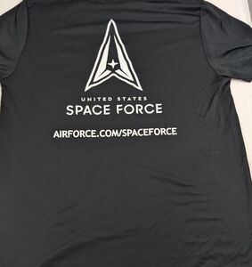 United States Space Force USSF with Logos on Front/Back 100% Poly Size XL